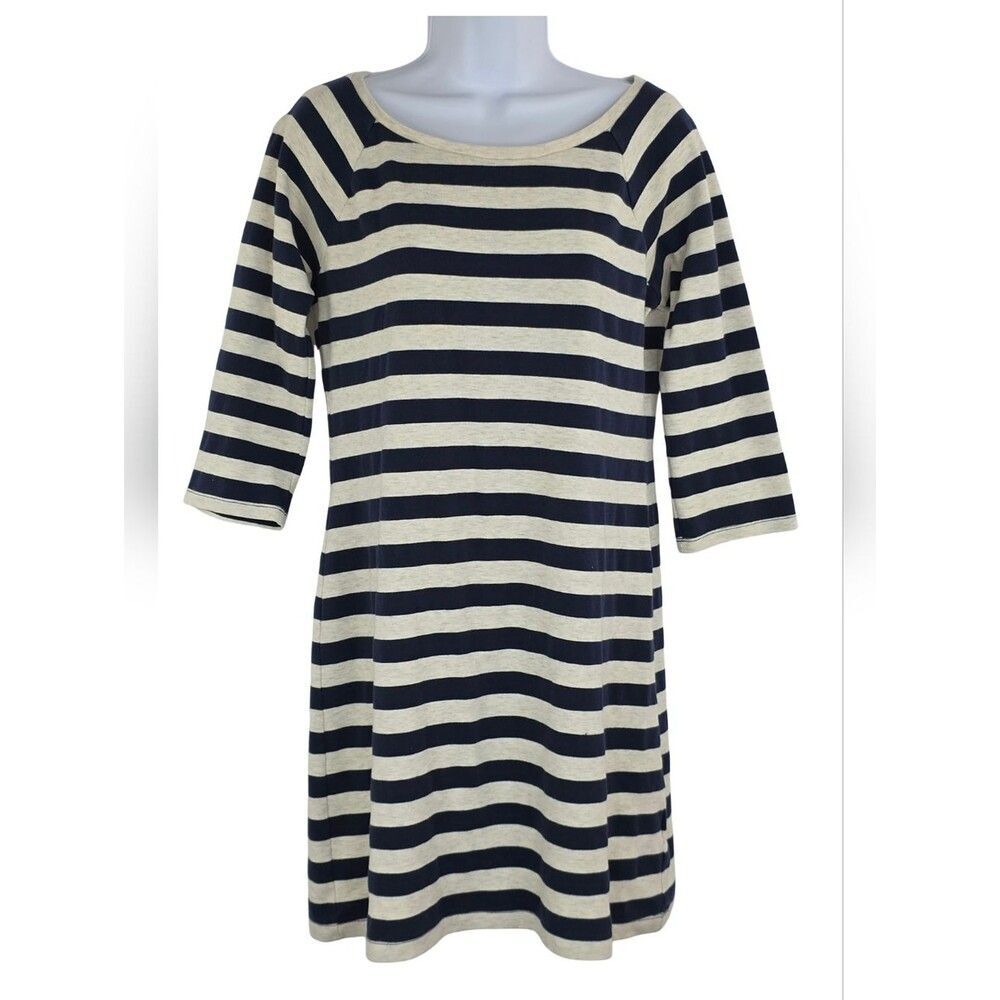 Old Navy M Black Gray Striped Dress 3521-AG